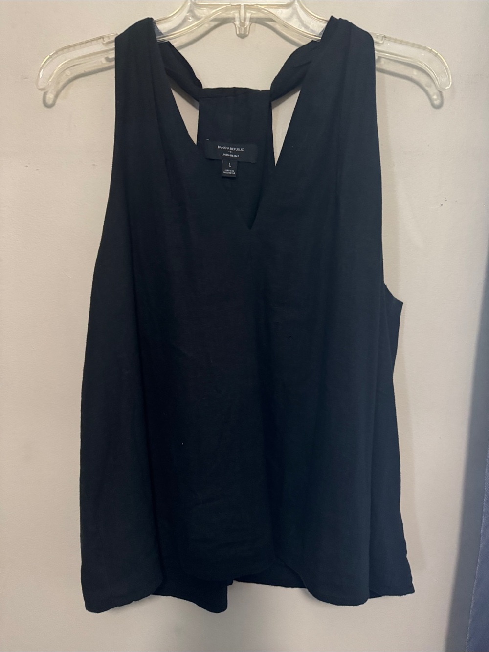 Banana Republic Black V-Neck Racerback Tank